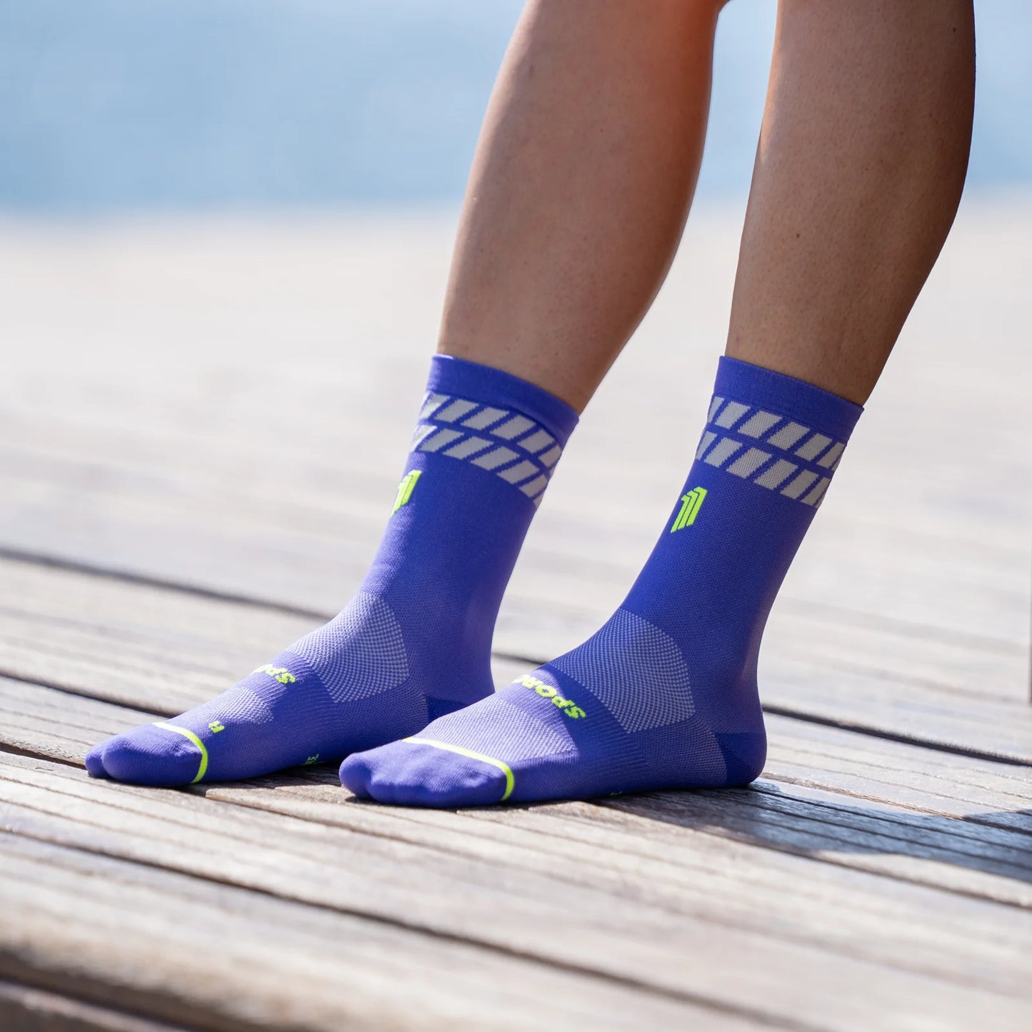 Chaussettes running Sporcks ultralight stripe purple