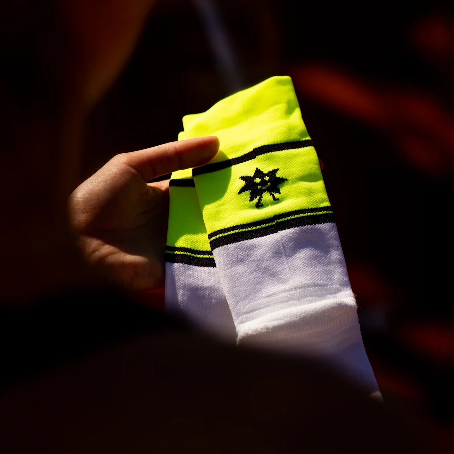 Chaussettes running Sporcks Star Yellow