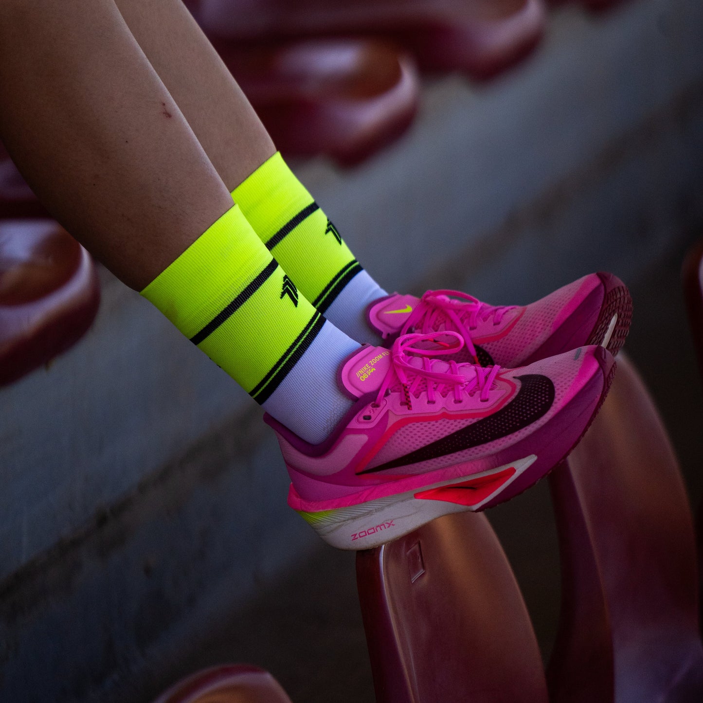 Chaussettes running Sporcks Star Yellow