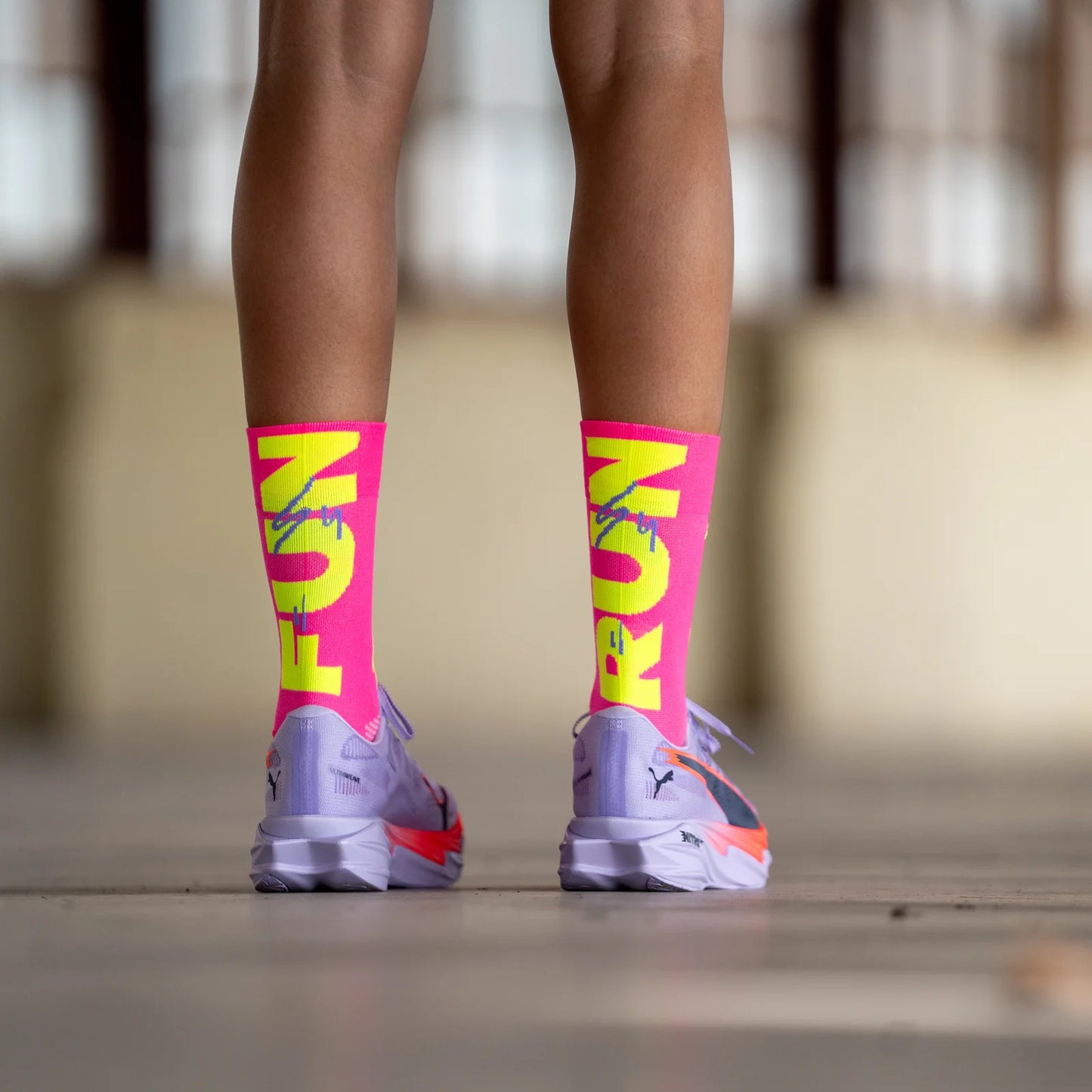 Chaussettes running Sporcks FUN RUN PINK