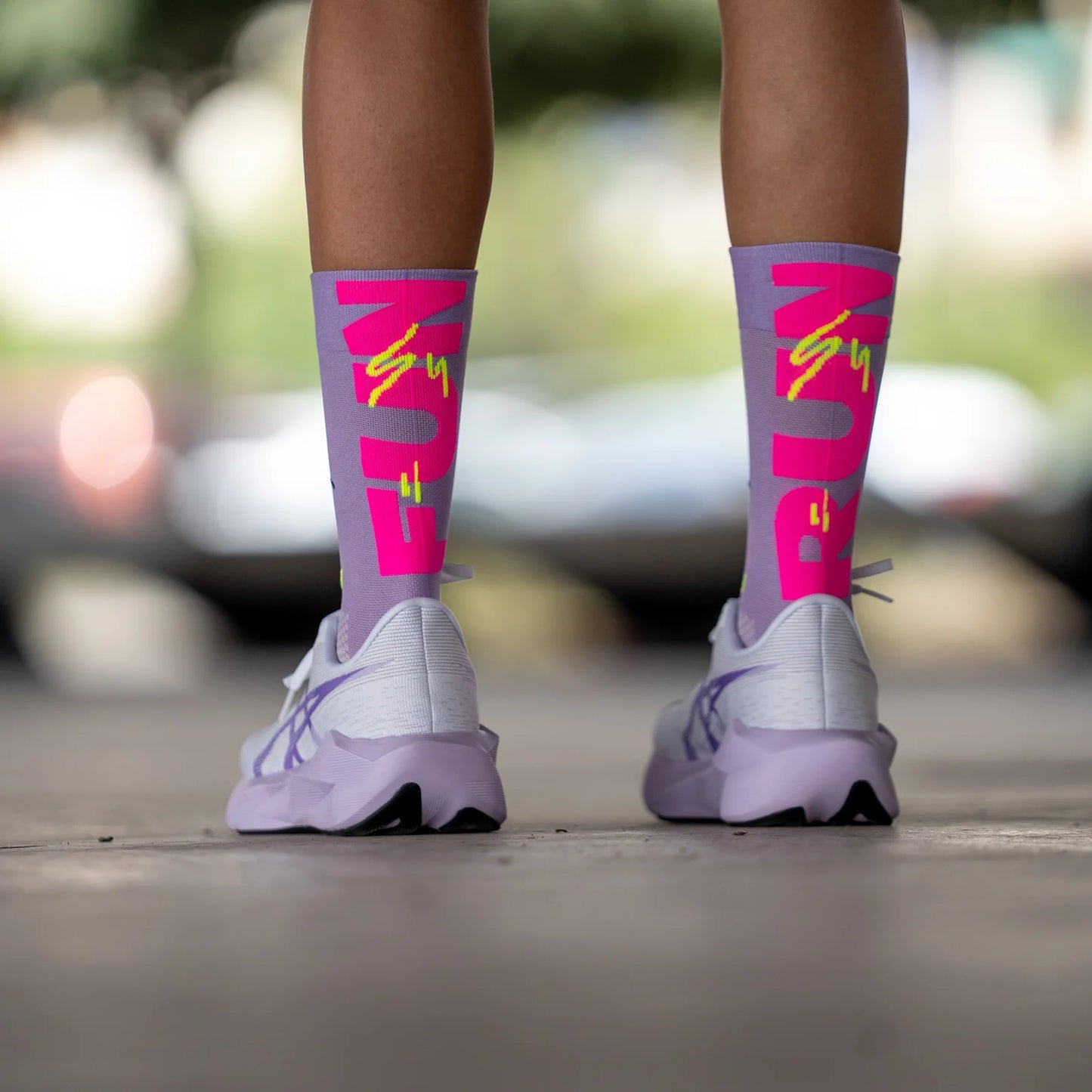 Chaussettes running Sporcks FUN RUN PURPLE