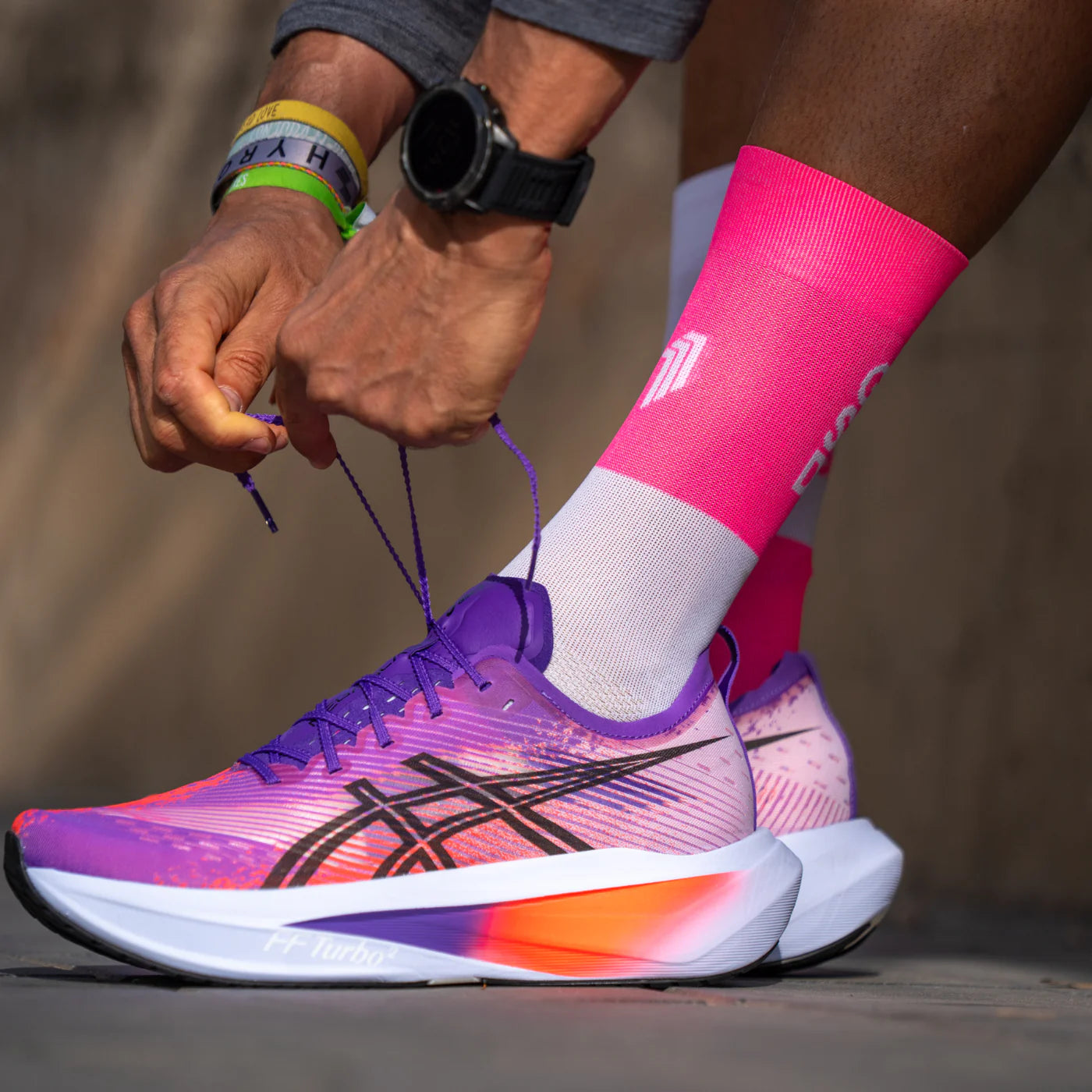 Chaussettes running Sporcks Get shit done Pink