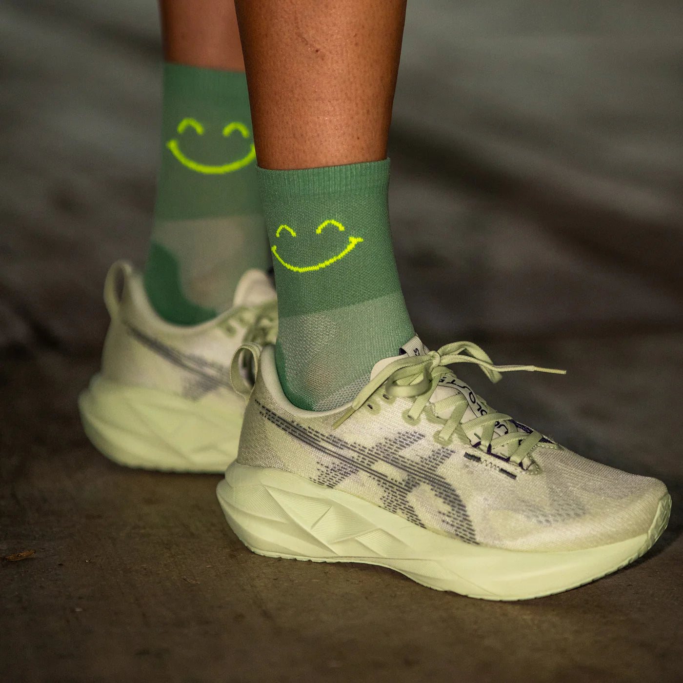 Chaussettes running  Sporcks Happy Mode Green