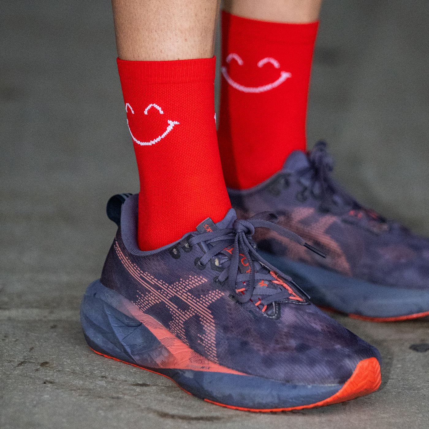 Chaussettes running  Sporcks Happy Mode Red