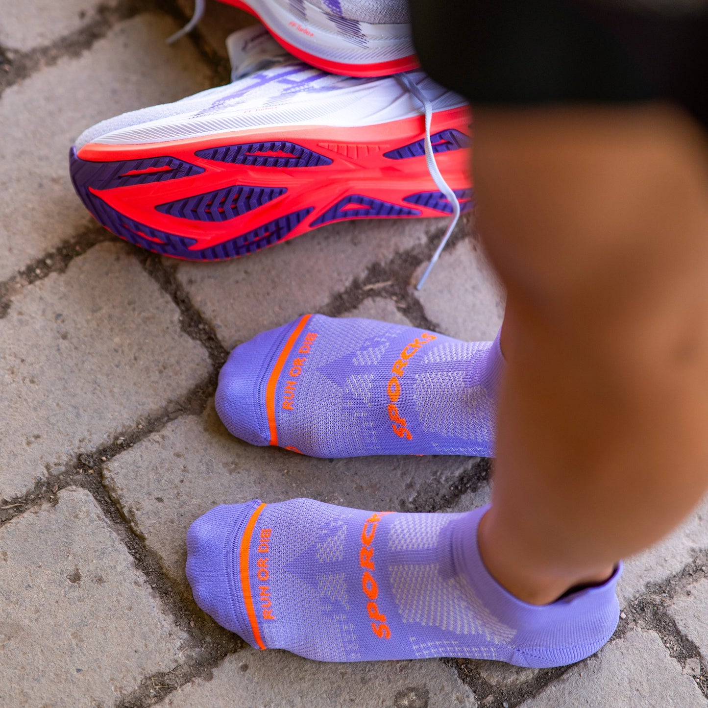 Chaussettes running Sporcks - nosa V2 purple