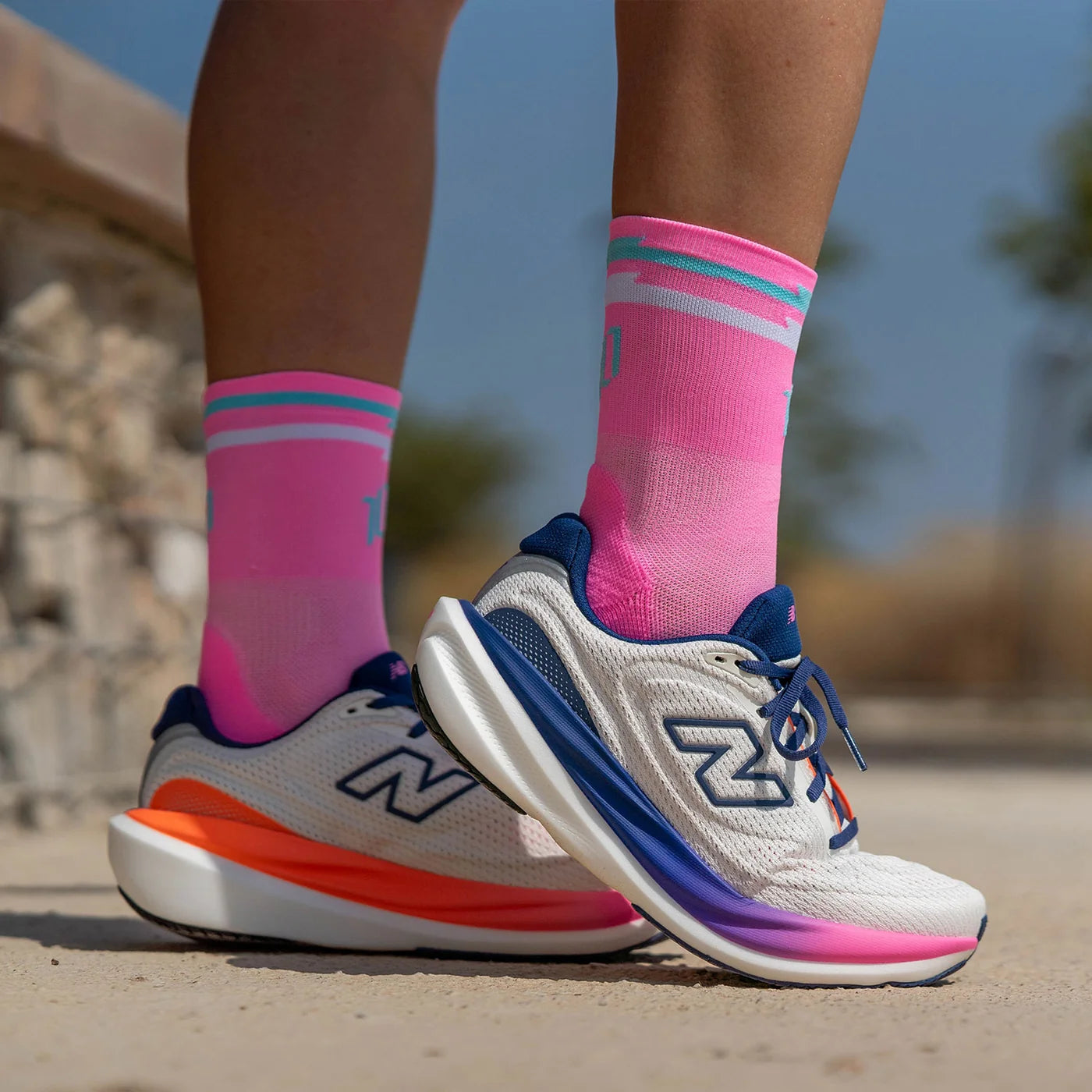 Chaussettes running Sporcks SUMMER 10 PINK