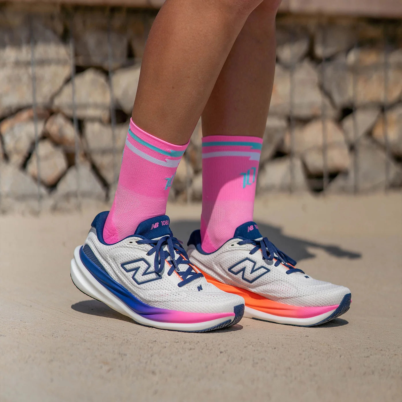 Chaussettes running Sporcks SUMMER 10 PINK