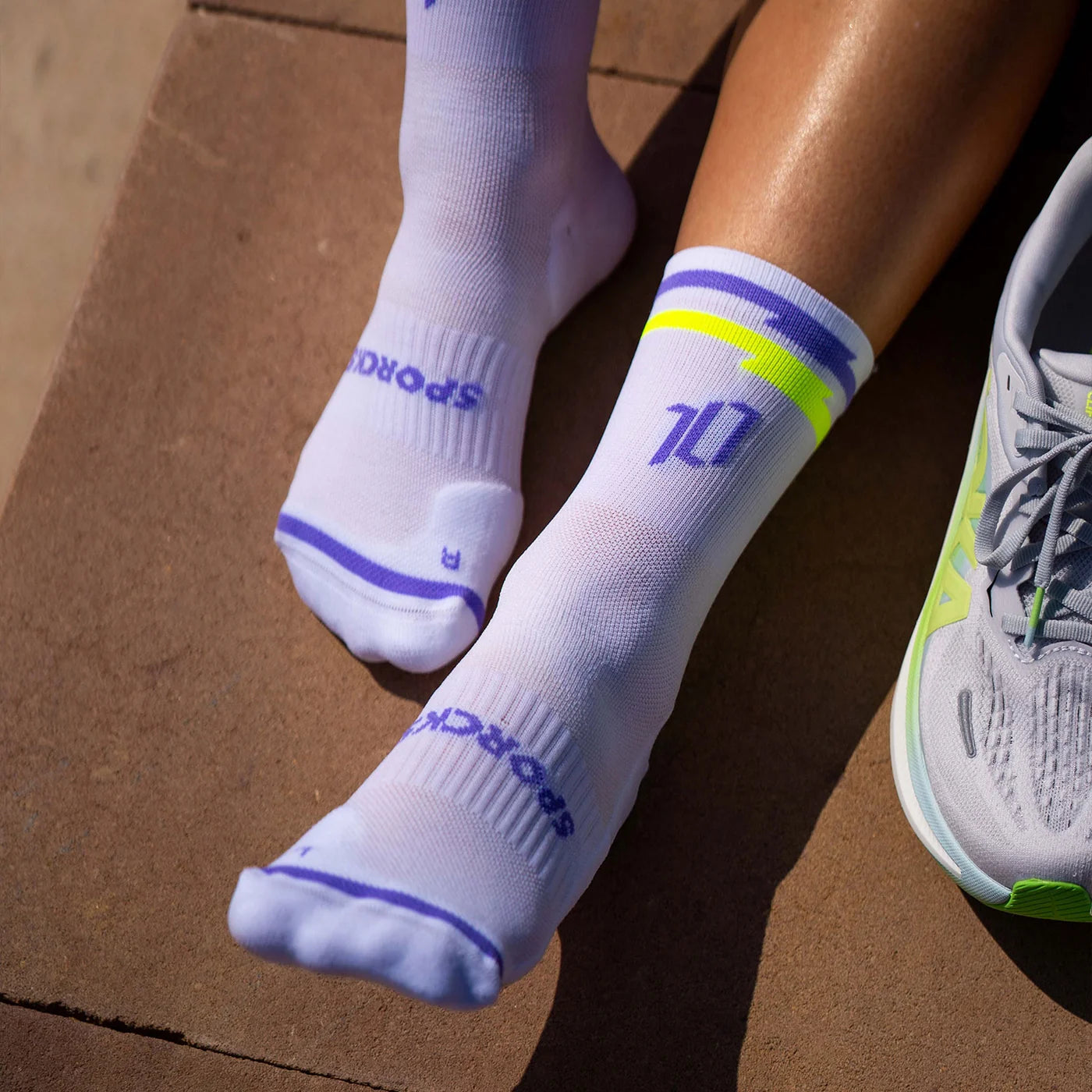 Chaussettes running Sporcks SUMMER 10 WHITE