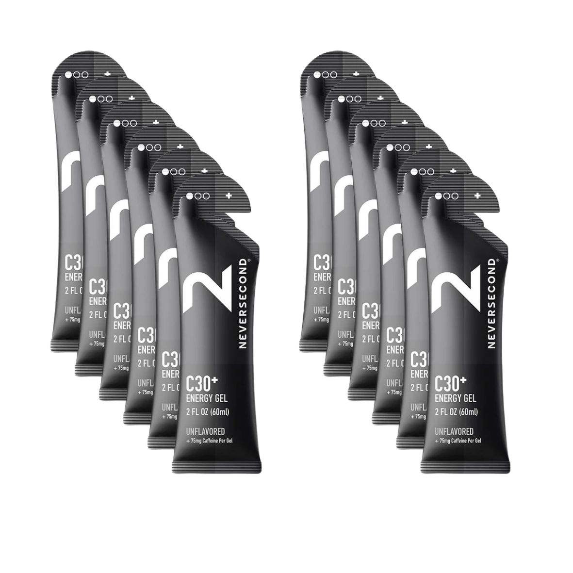 Boite de 12 energy gel C30 Neutre caféine - Neversecond