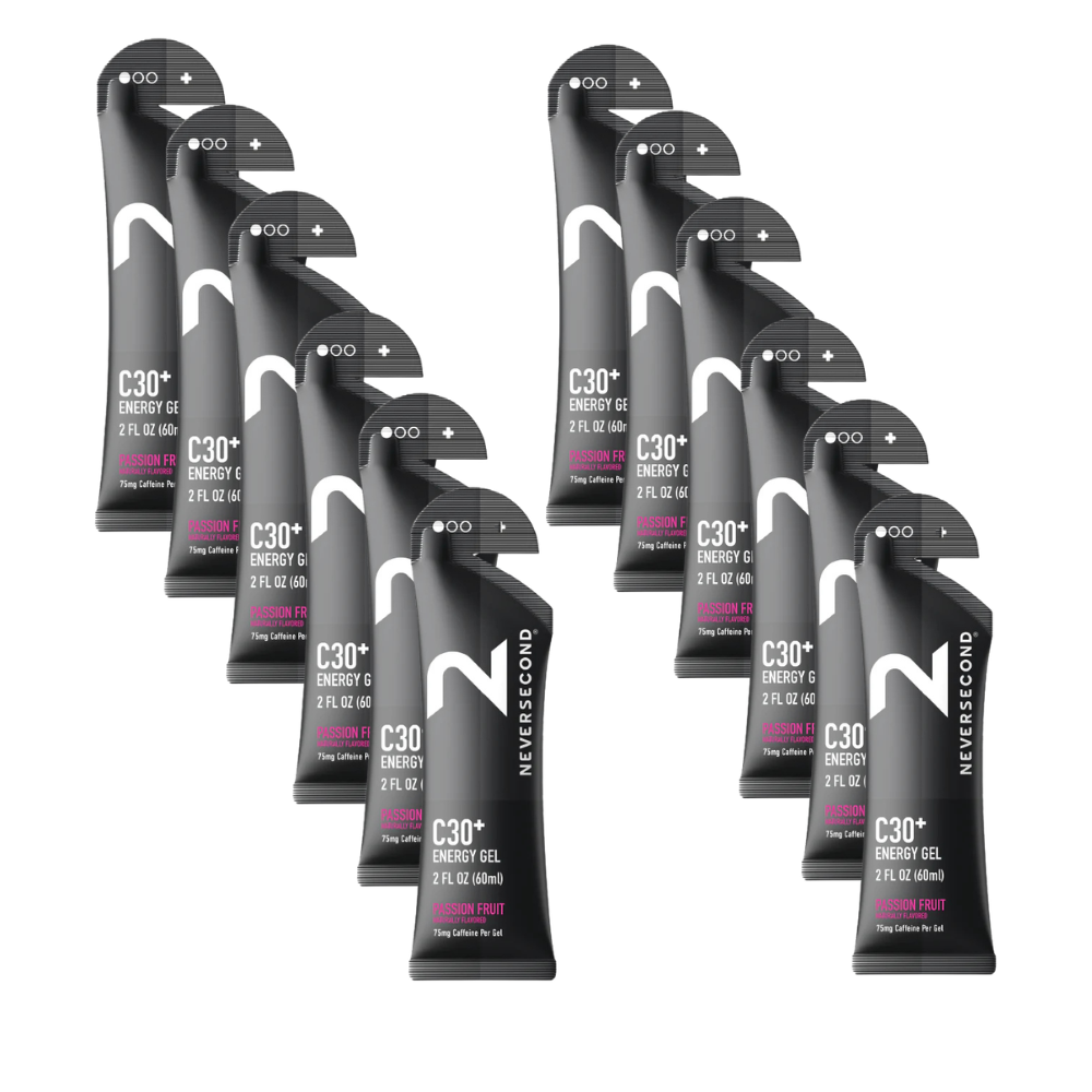 Boite de 12 energy gel C30 Passion Fruit caféine - Neversecond