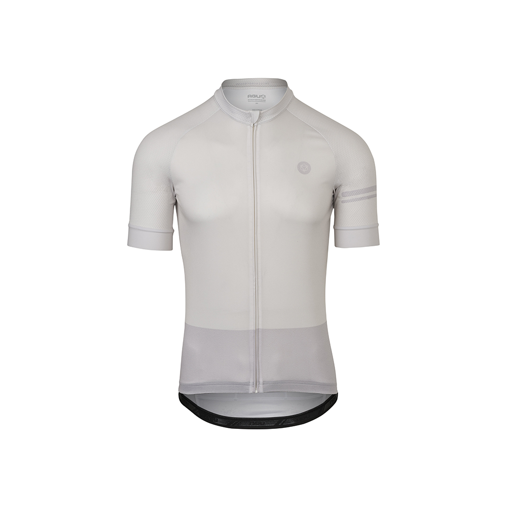 Maillot de vélo manche courte duo essential homme chalk white - AGU