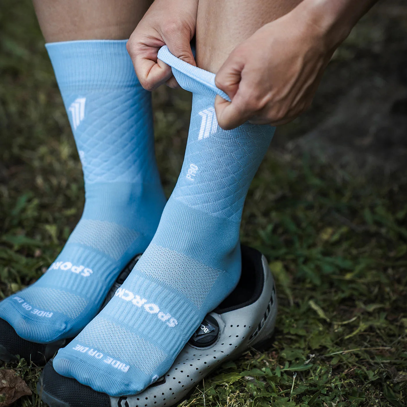 Chaussettes vélo Sporcks - PRO ELITE Blue Clair