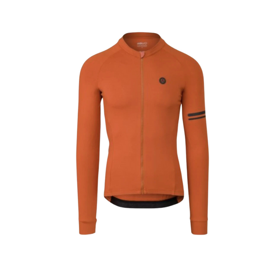 Maillot de vélo manche longue Performance Orange Homme - AGU