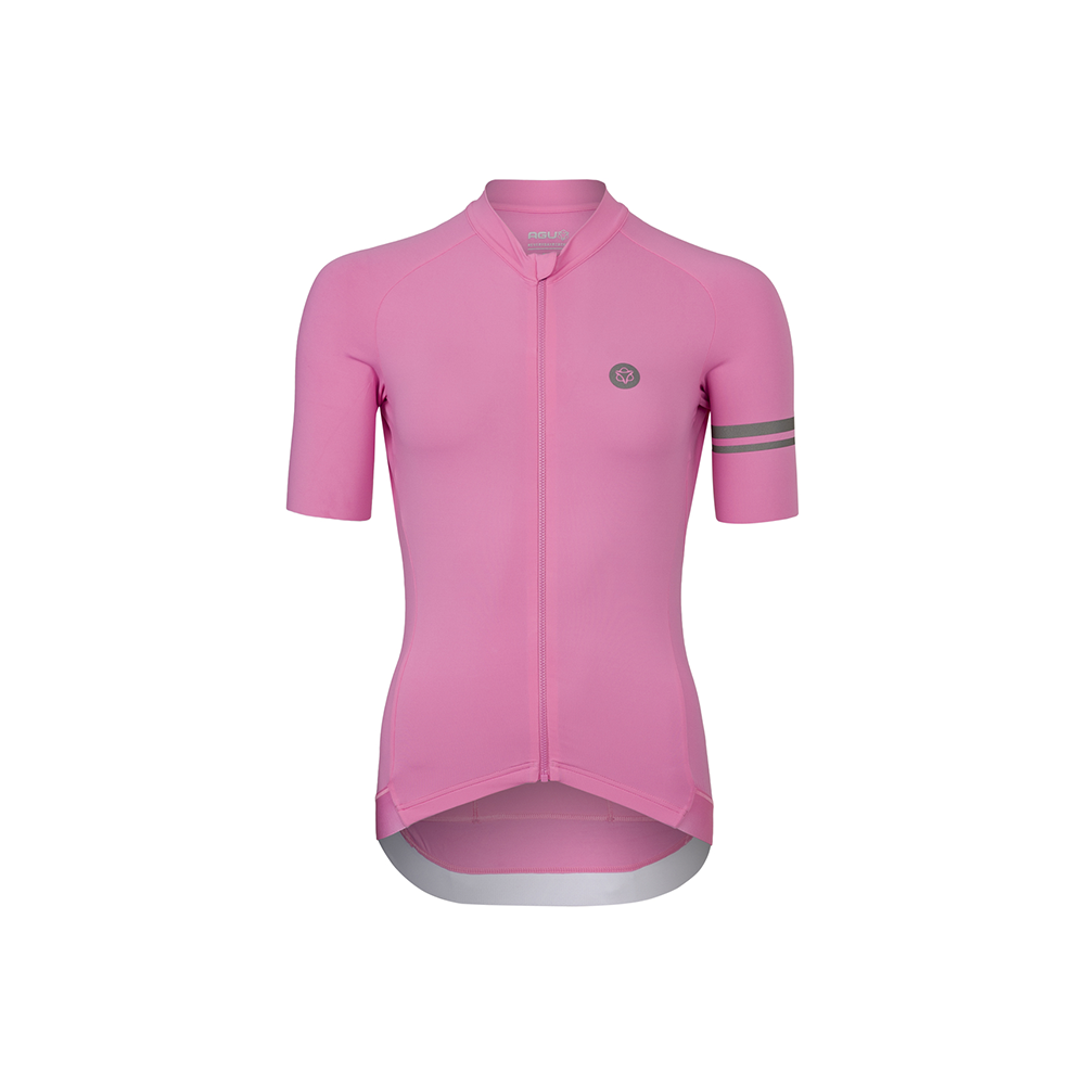 maillot de vélo manche courte femme Solid performance Kawaï Pink - AGU