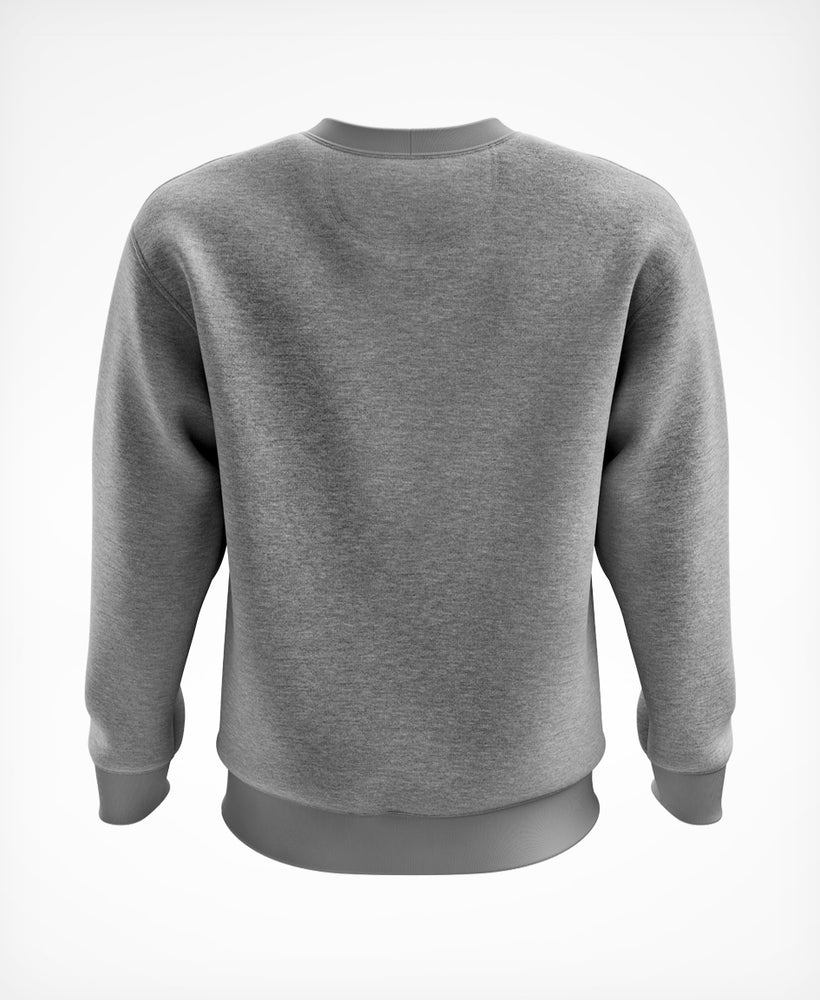 Script blanc - Sweat gris - HUUB