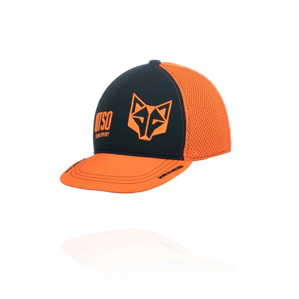 Casquette Snapback Orange Fluo noir- OTSO